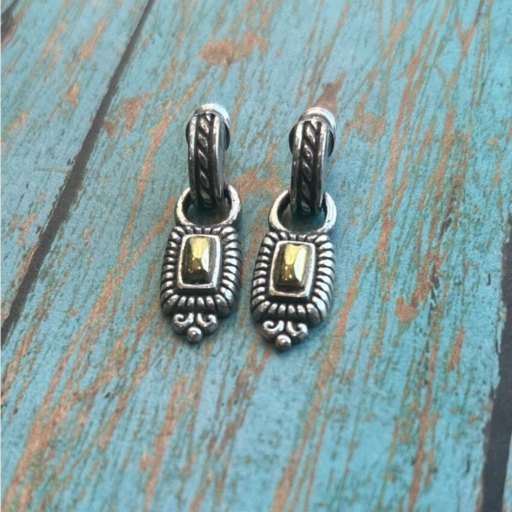Brighton Silver and Gold-Toned Dangle Earrings